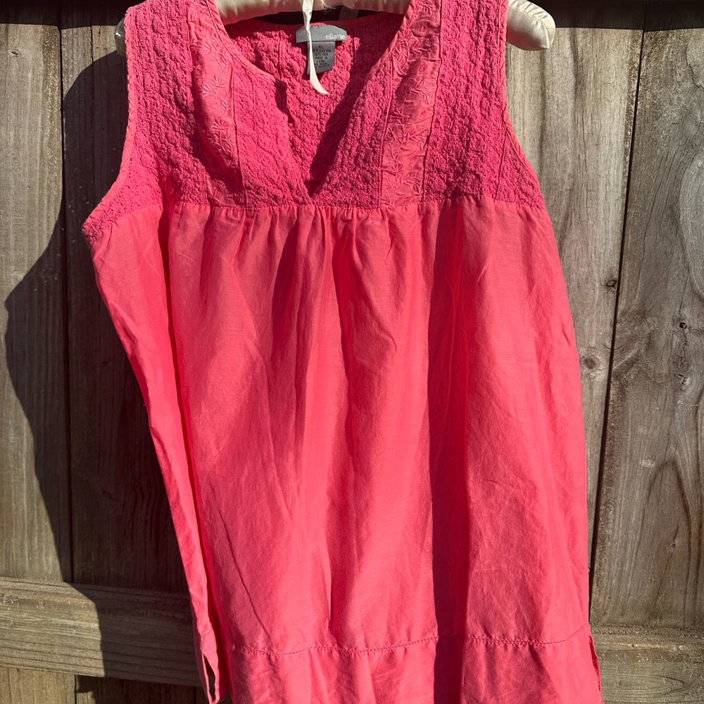 Ellavie cotton silk sleeveless blouse